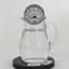 Clear glass pitcher over water magnet cylinder with a magnetometer 