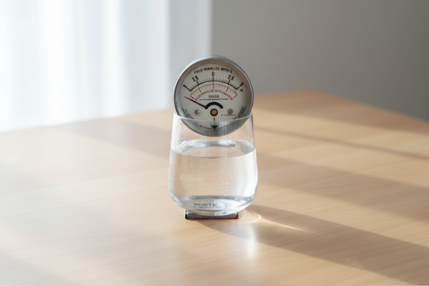 Elegant gauss meter setup with original text