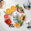 Ester C Plus with vitamin C-rich ingredients and vibrant lifestyle