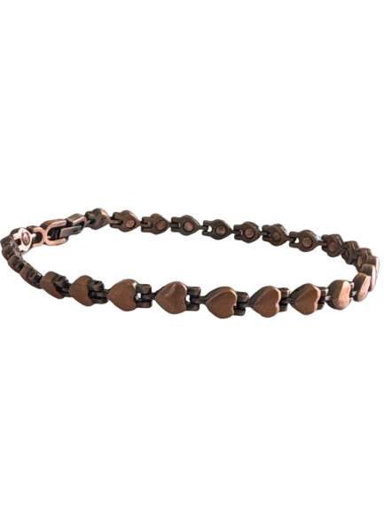 Antique Small Copper Hearts Anklet