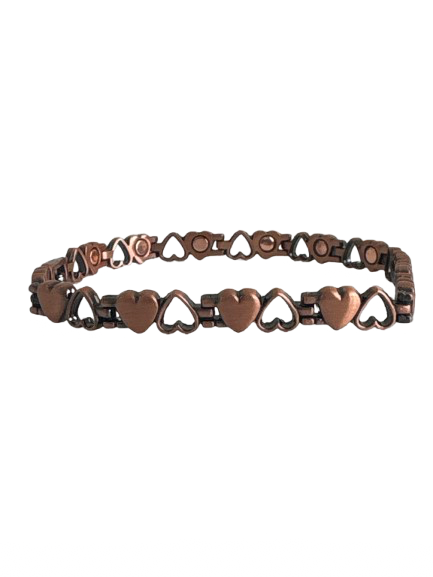 Antique Copper Hearts Anklet