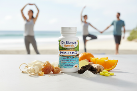 Pain-Less X2 with ingredients and lifestyle