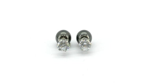 Magnetic Earrings Round CZ