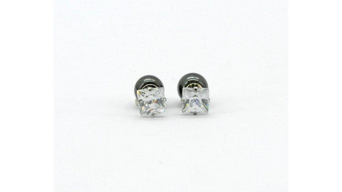 Magnetic Earrings Square CZ