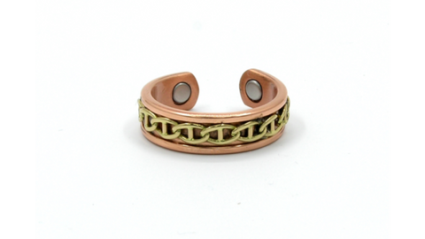 Copper Gold Chain Ring