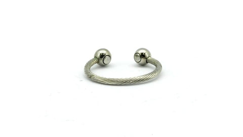 Silver Wire Silver  Ball ring