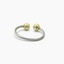 Silver Wire Gold Ball ring
