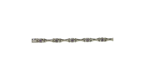 Silver Amethyst Bracelet
