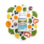 Vision Plus bottle with fresh scattered ingredients