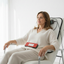 Woman PEMF therapy magnet on abdomen